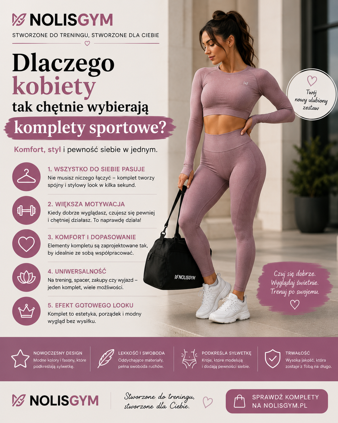 Komplet sportowy damski – modny i wygodny wybór na trening