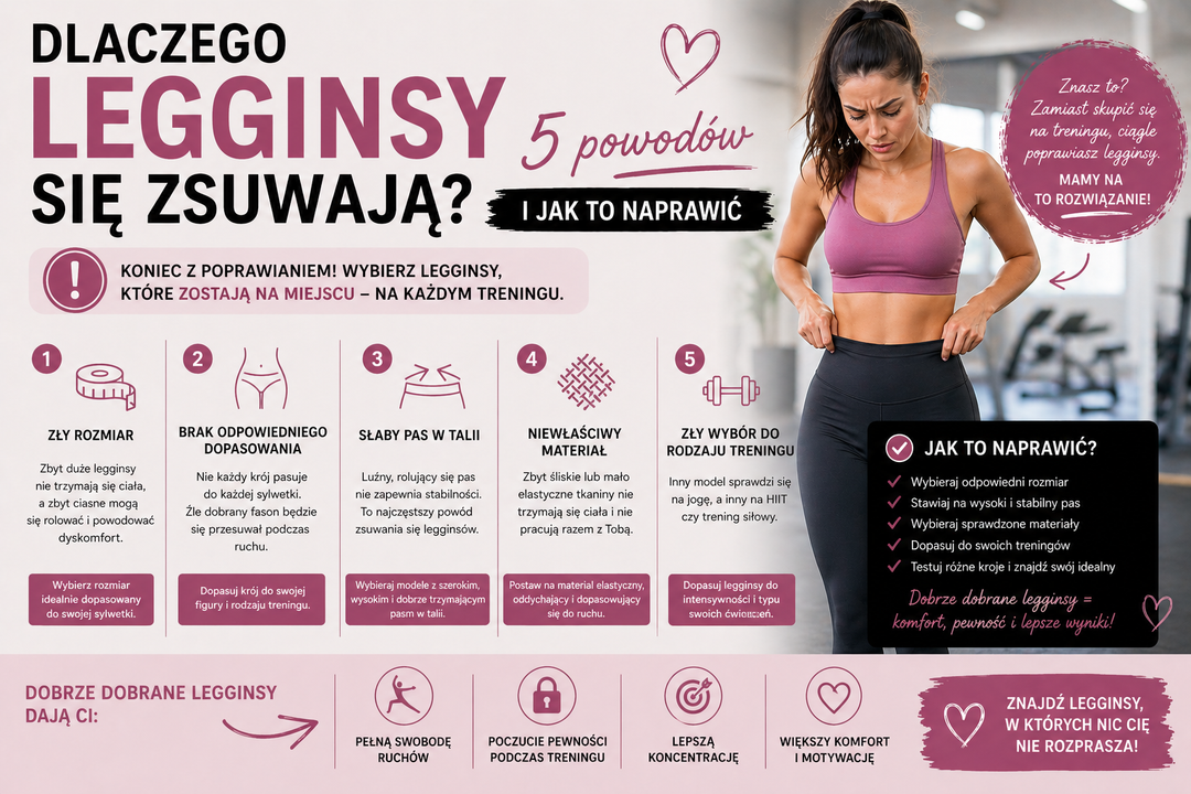 Dlaczego legginsy się zsuwają podczas treningu – problem dopasowania odzieży sportowej