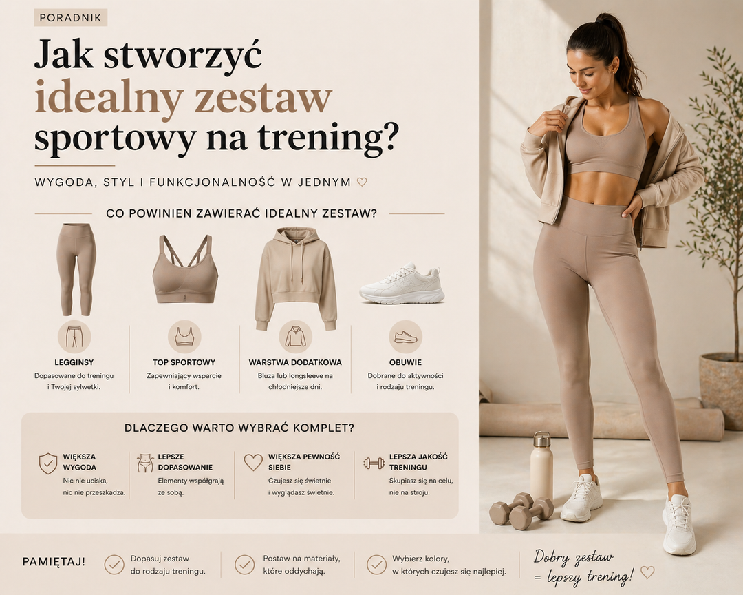 Idealny zestaw sportowy damski – dopasowany komplet na trening