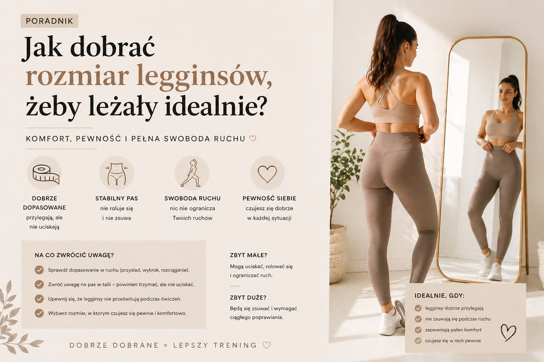 Jak dobrać rozmiar legginsów damskich – idealne dopasowanie stroju sportowego