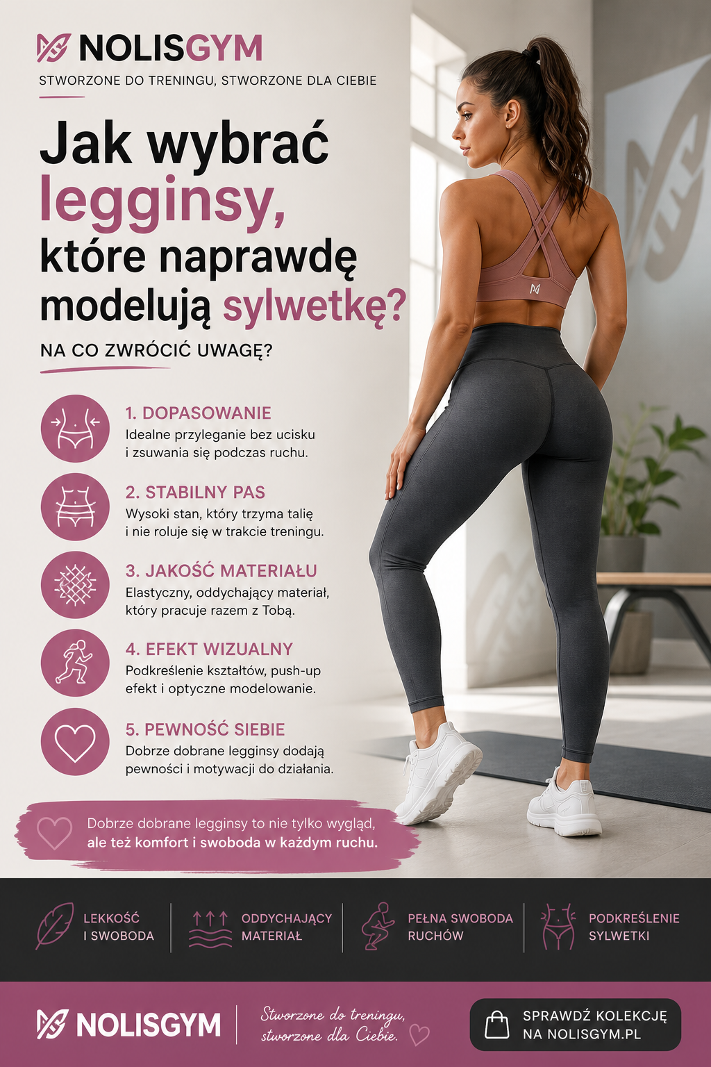 Legginsy modelujące sylwetkę – dopasowany strój sportowy dla kobiet