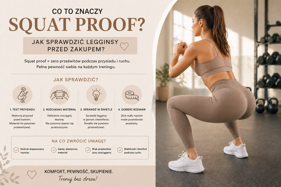 Legginsy squat proof – jak sprawdzić czy nie prześwitują podczas przysiadu