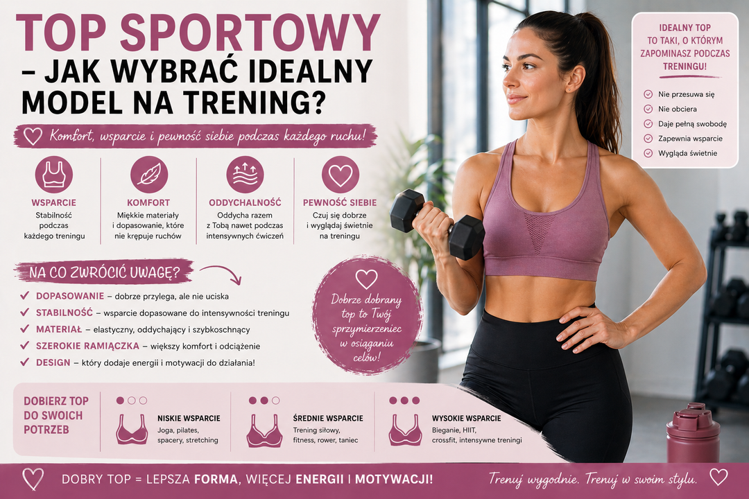 Top sportowy damski podczas treningu – wygodny i dopasowany model fitness